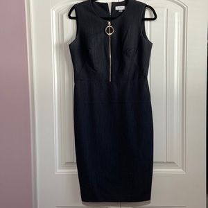Calvin Klein Sheath dress with zipper front